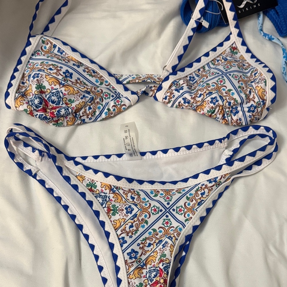 Colorful Patterned Bikini Set